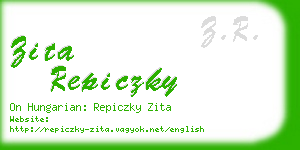zita repiczky business card